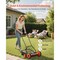 Black-Orange Manual Reel Lawn Mower 5-Blade Adjustable Height
